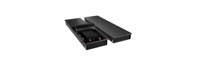 Конвектор внутрипольный Royal Thermo ATRIUM TURBO-110/400/2400-DG-U-BL