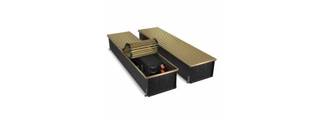 Конвектор внутрипольный Royal Thermo ATRIUM-190/300/2400-DG-U-AU