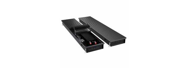 Конвектор внутрипольный Royal Thermo ATRIUM TURBO-90/300/2900-DG-U-BL