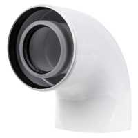 Отвод коаксиальный Royal Thermo 60/100, 90 гр. M/F для конденсационных котлов Отвод коаксиальный Royal Thermo 60/100, 90 гр. M/F для конденсационных котлов