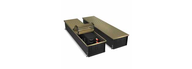 Конвектор внутрипольный Royal Thermo ATRIUM-190/300/2800-DG-U-LB